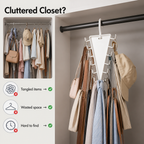 ClariSpace™ Rotating Triangle Hanger — Unlock Instant Closet Calm and Effortless Access Every Day