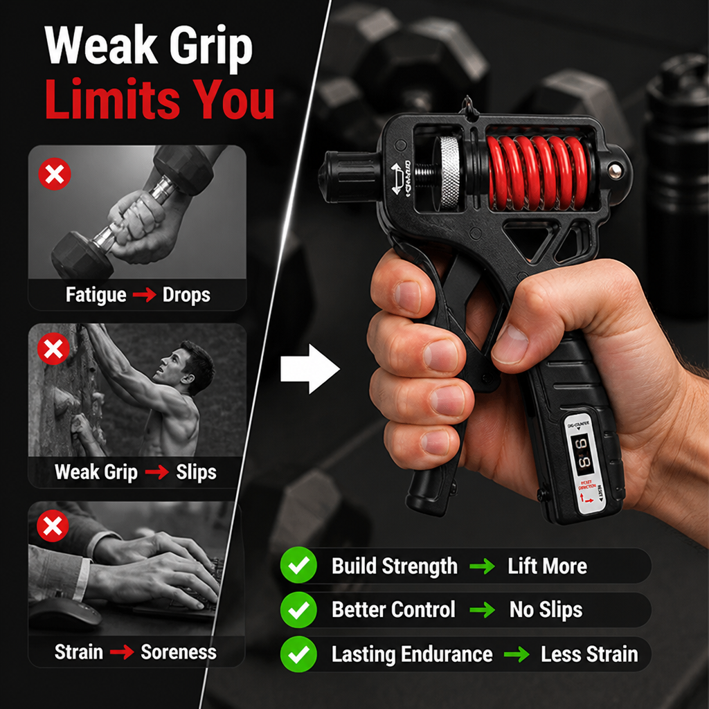 GripForce Pro™ — Command Your Strength, Track Every Victory, Crush Every Goal