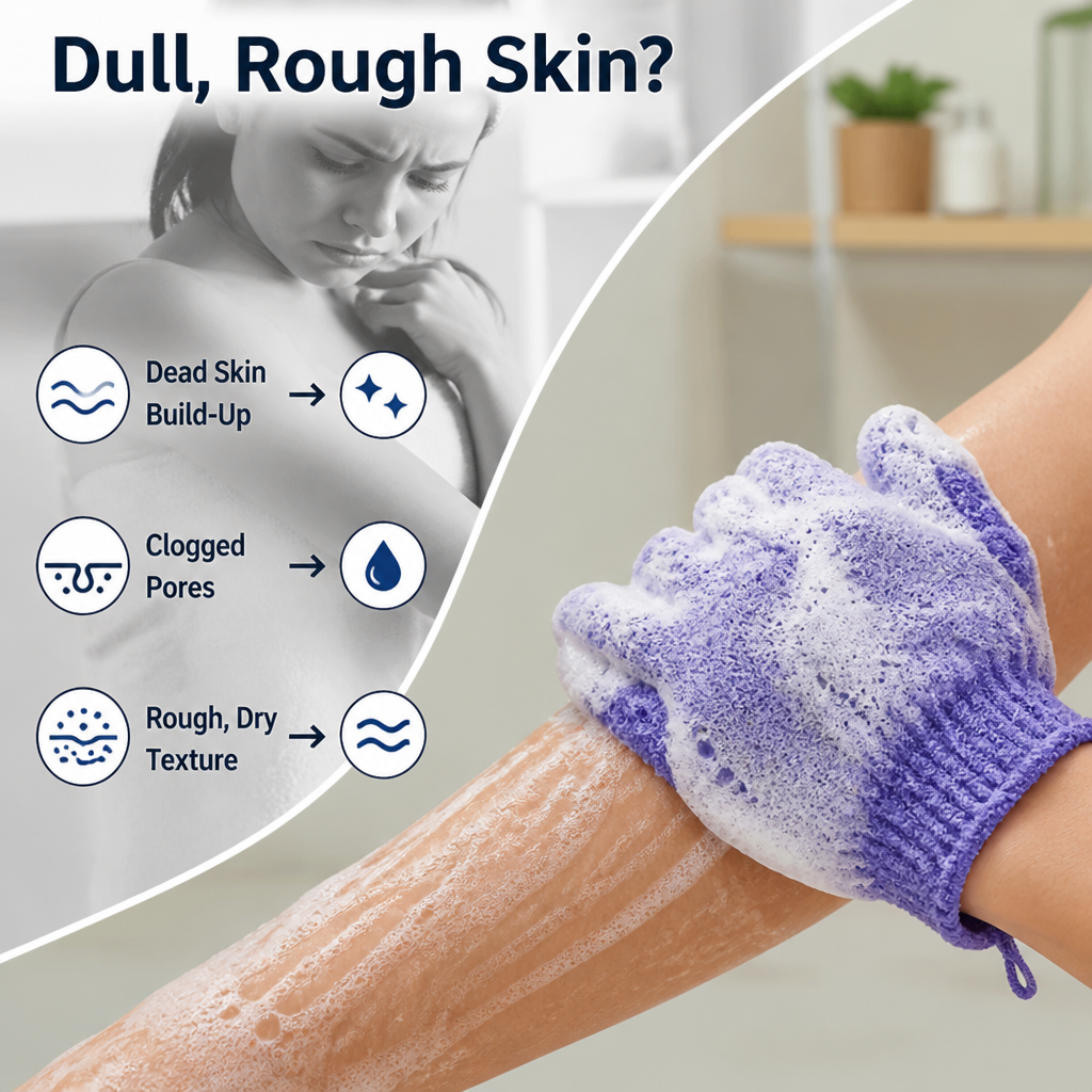 Exfolivelle™ Exfoliating Gloves — Unleash Radiant, Silky Skin Every Shower