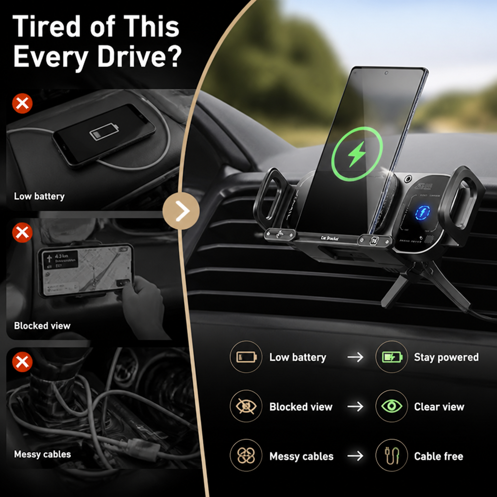 GlideCharge™ — Power Your Drive with Effortless, Hands-Free Charging