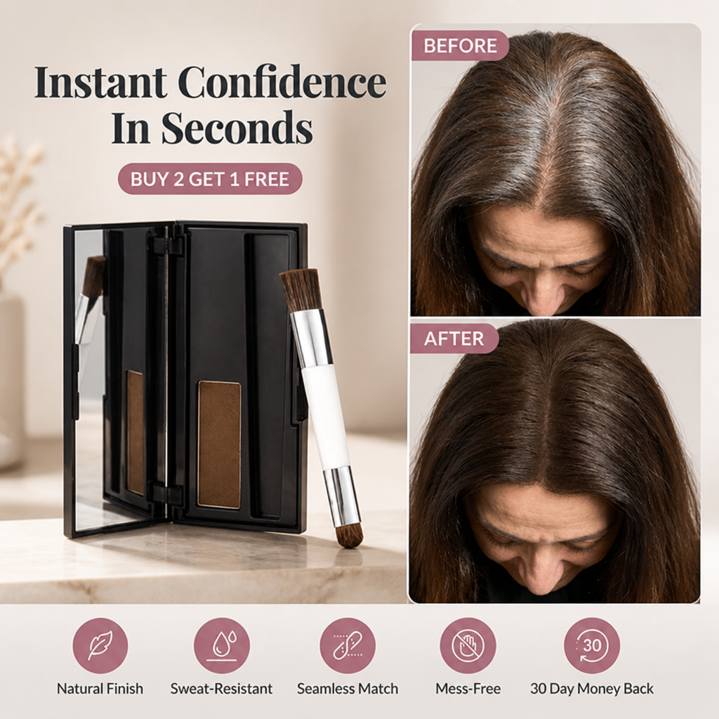 ShadeMist™ Root Revival Powder Brush — Erase Grays and Reclaim Youthful, Fuller Hair Instantly