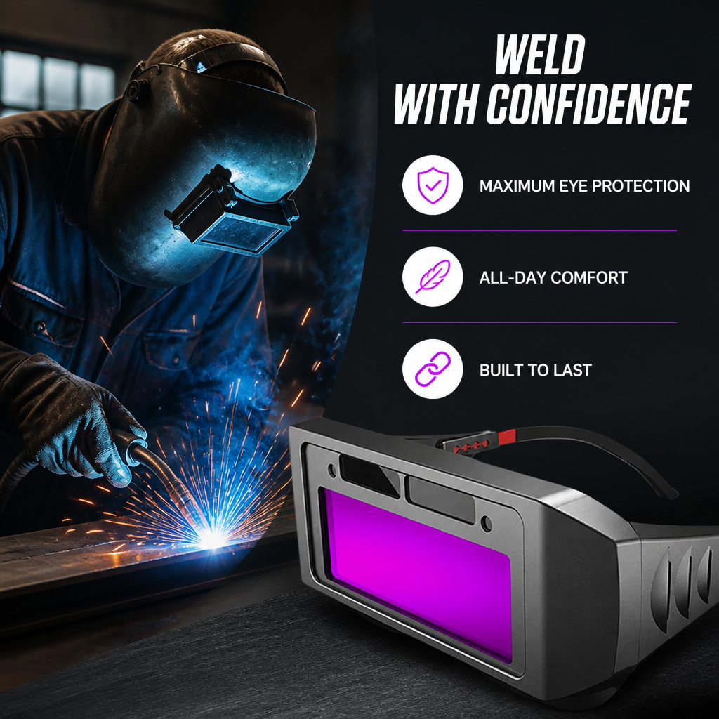 VitraShield™ Welder’s Goggles — Power Through Sparks with Unmatched Comfort and Clear Vision