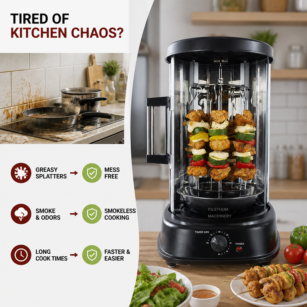 BlazeRoast™ — Unlock Juicy, Perfect Rotisserie Meals Without Any Mess or Stress