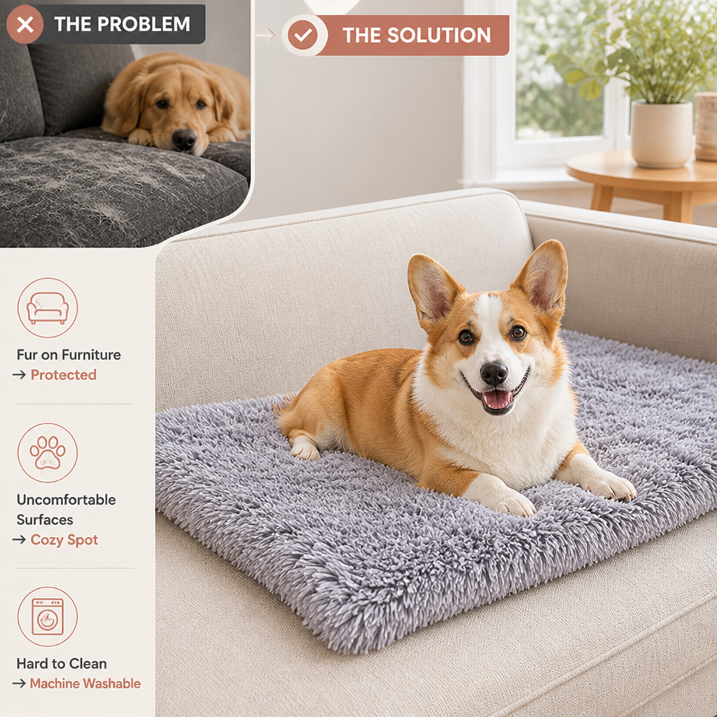 SnugPaws™ — Their Cozy, Fur-Free Favorite Spot at Home or Away