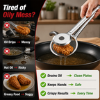 FryVanta™ Oil Filter Tongs — Fry Fearlessly with a Perfect Grip and Mess-Free Crispness Every Time