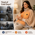 AmberEase™ Rechargeable Heated Blanket & Scarf — Wrap Yourself in Portable, Personalized Warmth Anytime