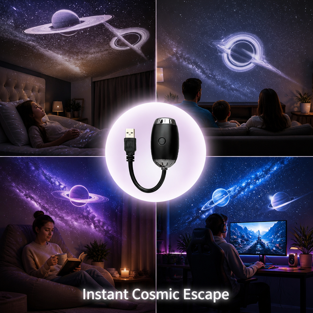 Cosmolune™ Mini Galaxy Projector — Instantly Escape Into Your Own Mesmerizing Starry Sanctuary