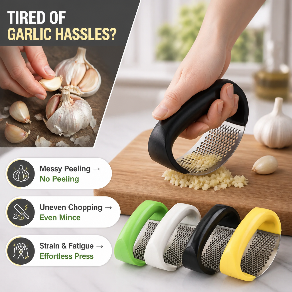 SwiftMince™ Garlic Press — Crush Effortlessly, Unlock Rich, Fresh Flavor Every Time (2pcs)