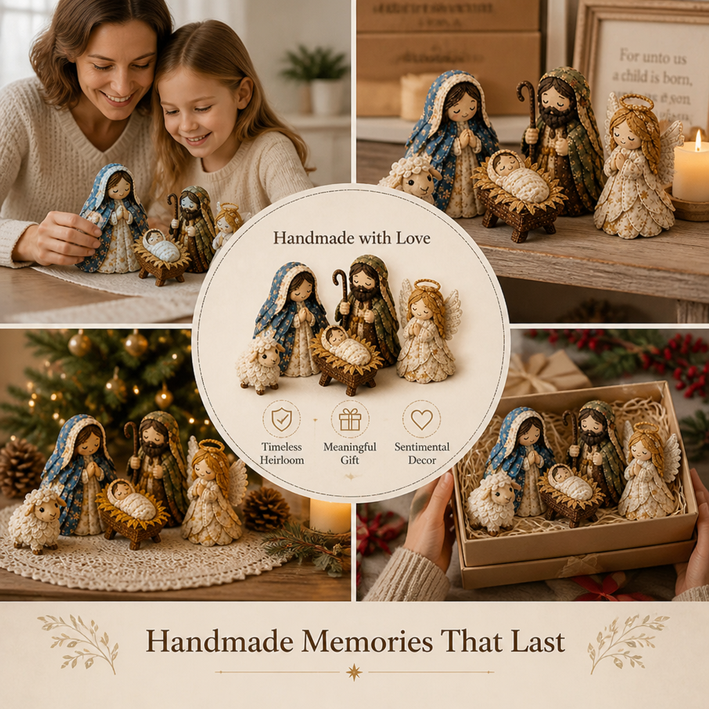 ClaraThread™ Patchwork Nativity Kit — Craft Heartfelt Holiday Traditions That Warm Every Moment