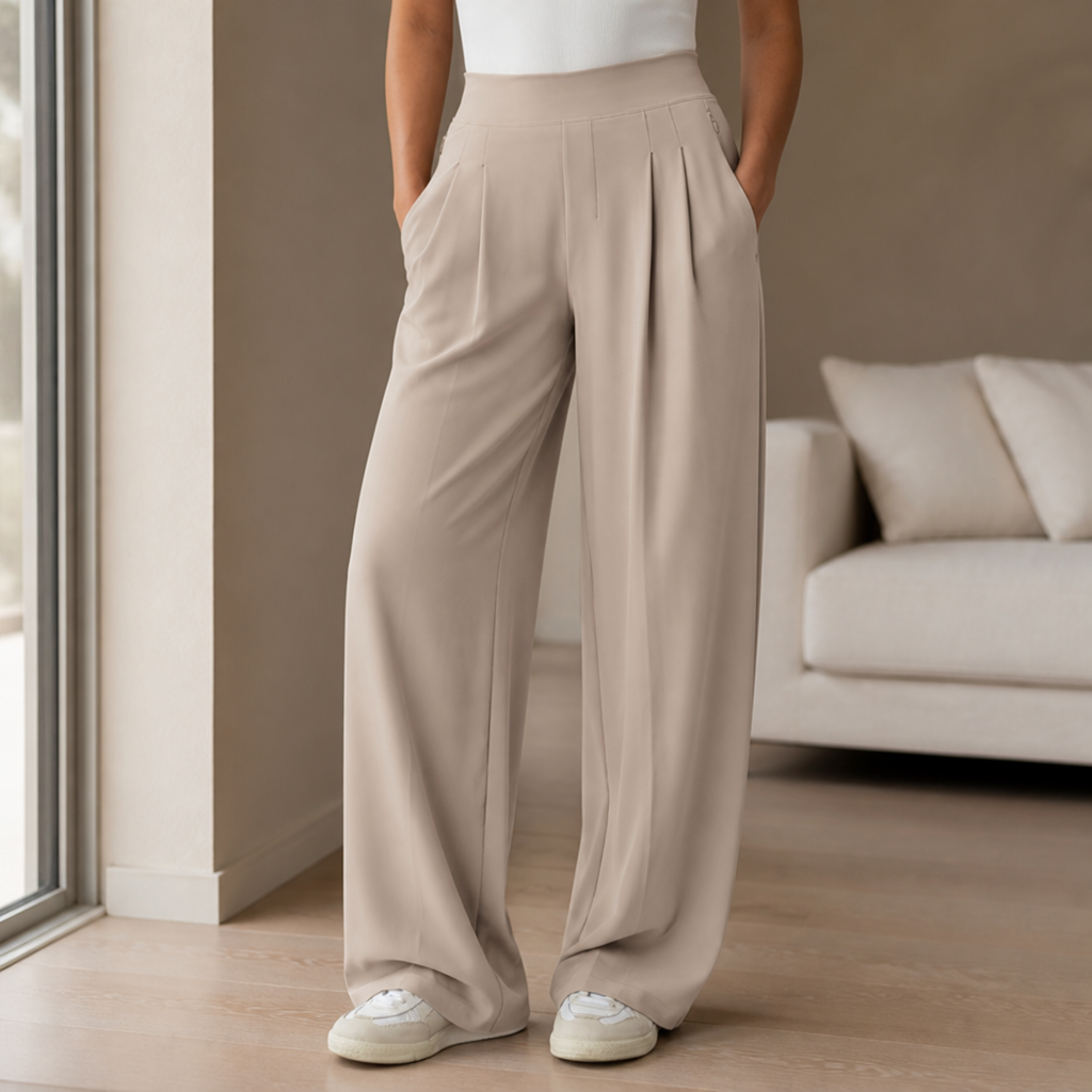 VioraFlex™ Double Pleat Pant — Unleash All-Day Confidence with Effortless Elegance
