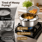 Crispora™ Stainless Steel Fryer — Unlock Crispy, Light, Restaurant-Quality Fries Every Time