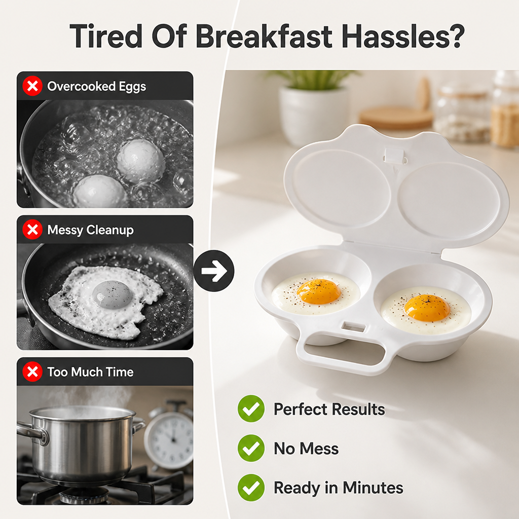 Ovella™ Egg Cooker — Perfectly Poached Eggs That Brighten Every Morning