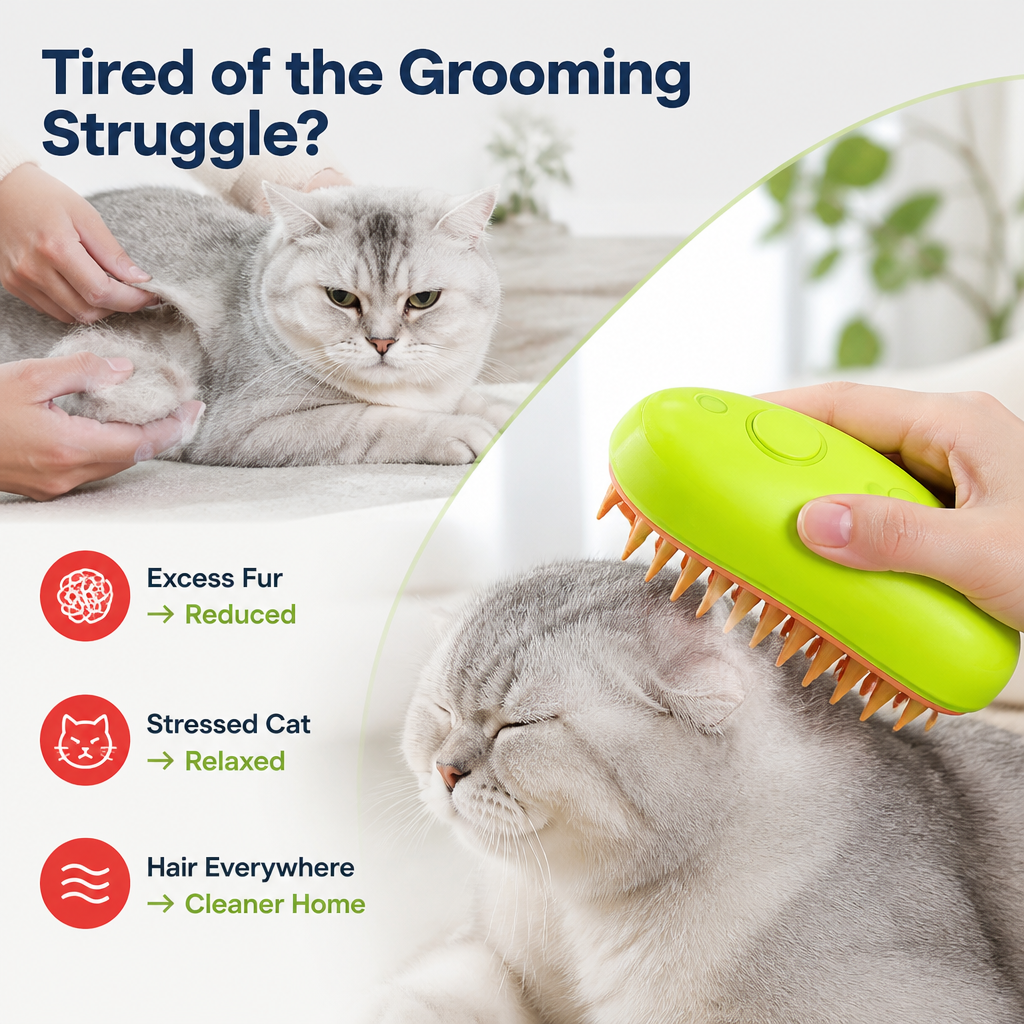 WhiskerWave™ — Turn Grooming Into Your Cat’s Favorite Moment of Calm and Shine