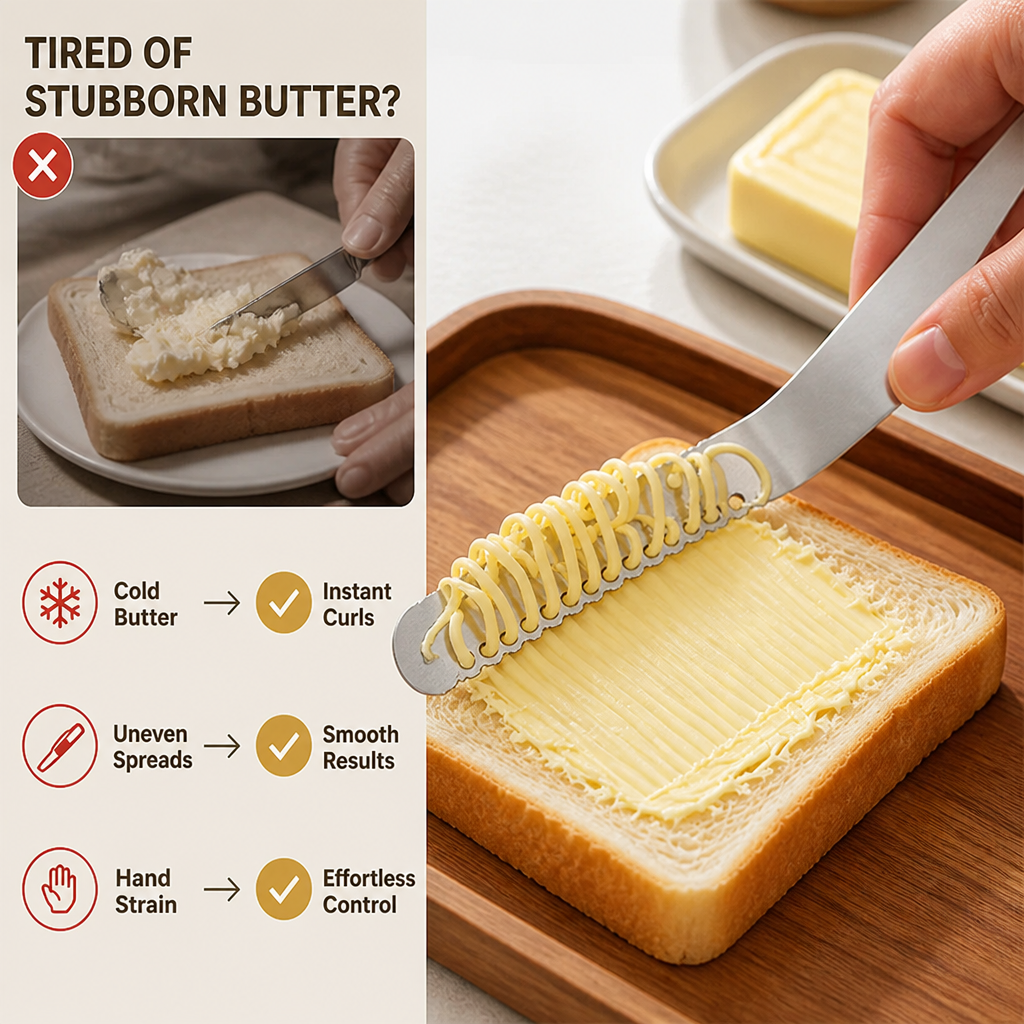 FlexiSpread™ — Turn Stubborn Butter into Silky, Melt-In-Your-Mouth Perfection Every Time