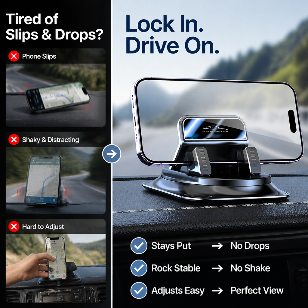 GripNest™ — Lock Your Phone Firmly and Drive with Total Confidence