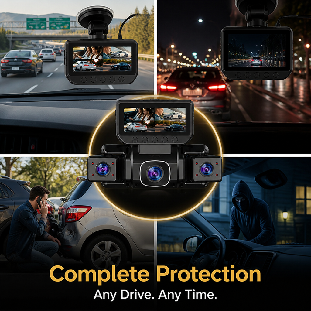 VeloGuard360™ — Drive Fearlessly with Total 360° Night-and-Day Protection