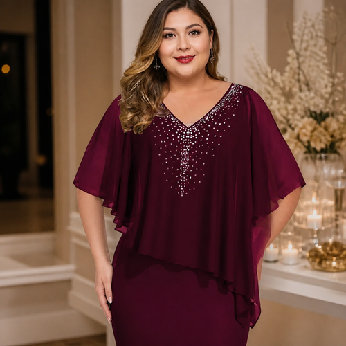 AeroLuxe™ Cape Dress — Command Every Room with Radiant Confidence and Effortless Grace