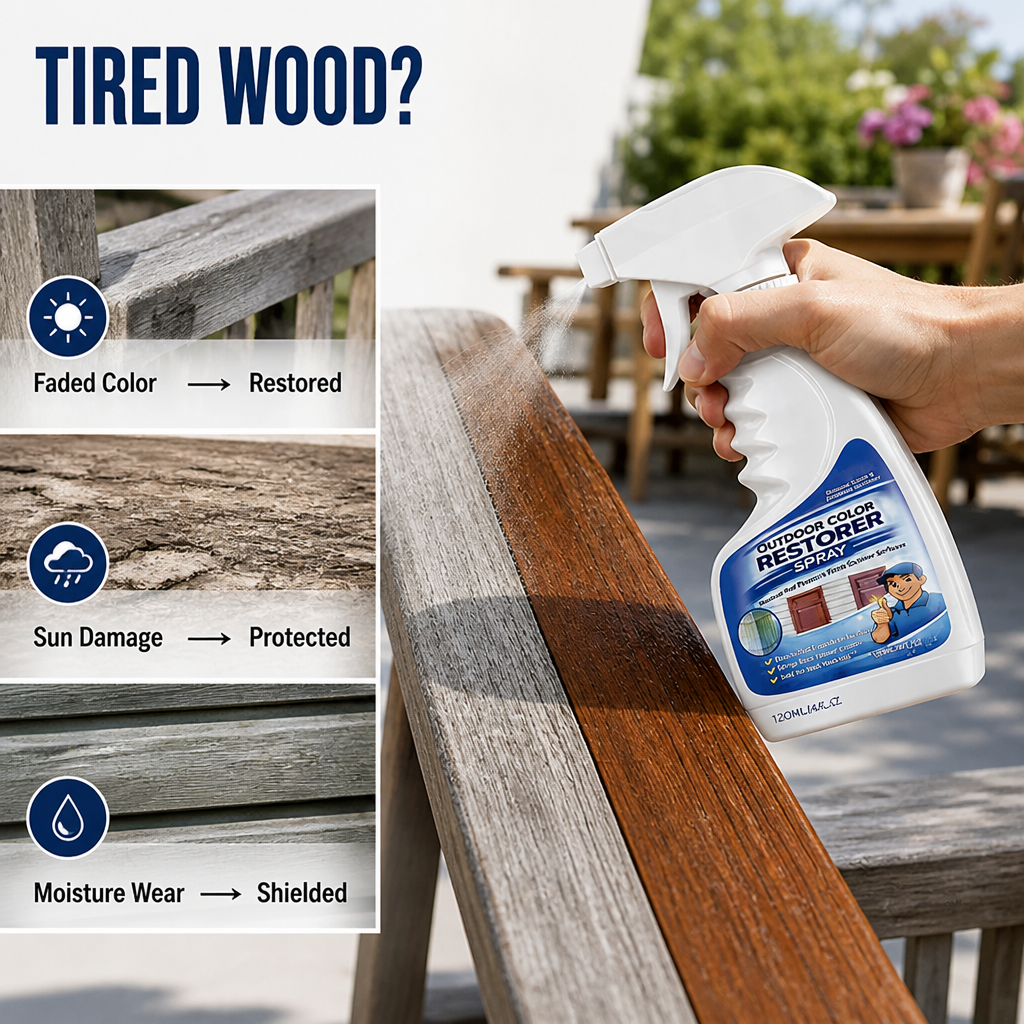 TimberLuxe™ Wood Radiance Spray — Bring Dull, Weathered Wood Back to Stunning, Sun-Protected Life