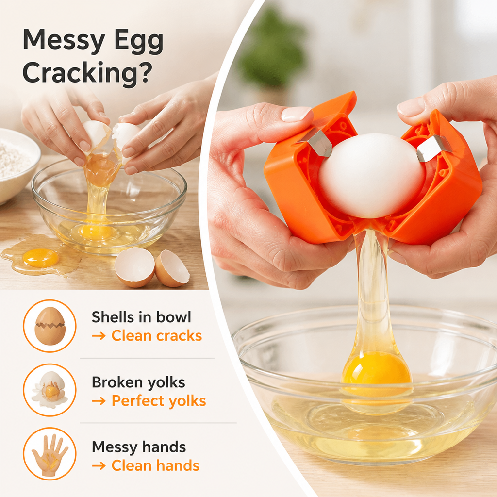 CrackEase™ — Effortless, Mess-Free Eggs That Make Every Meal Shine