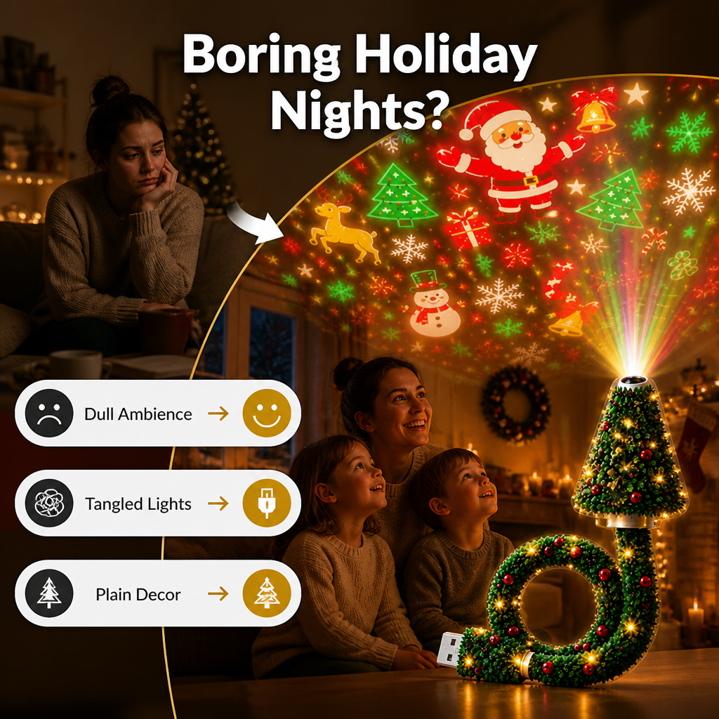 SilvaBeam™ — Transform Any Room into a Cozy, Magical Holiday Wonderland Instantly