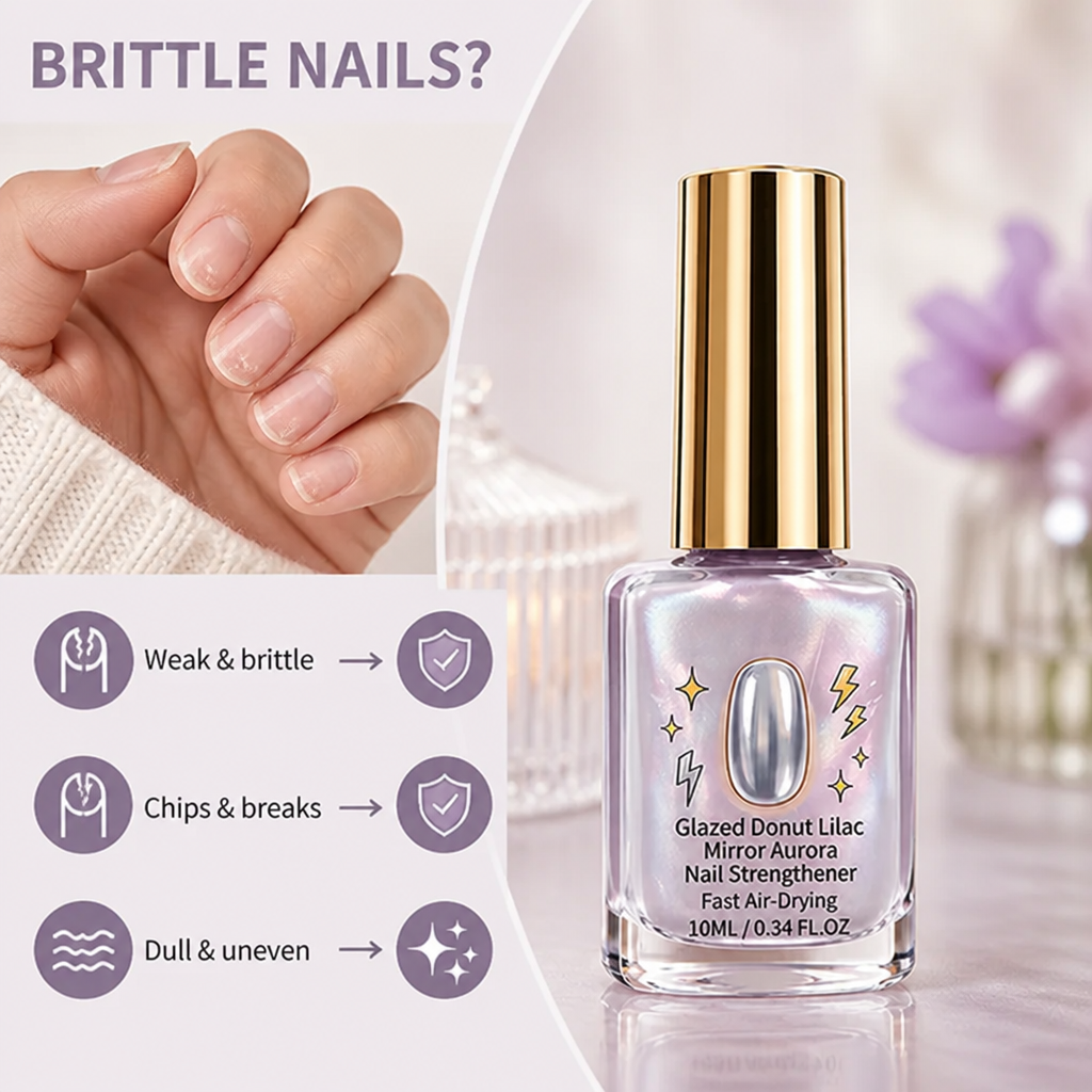 LunaLuxe™ Lilac Mirror Strengthener — Nails So Strong and Radiant, You’ll Own Every Room