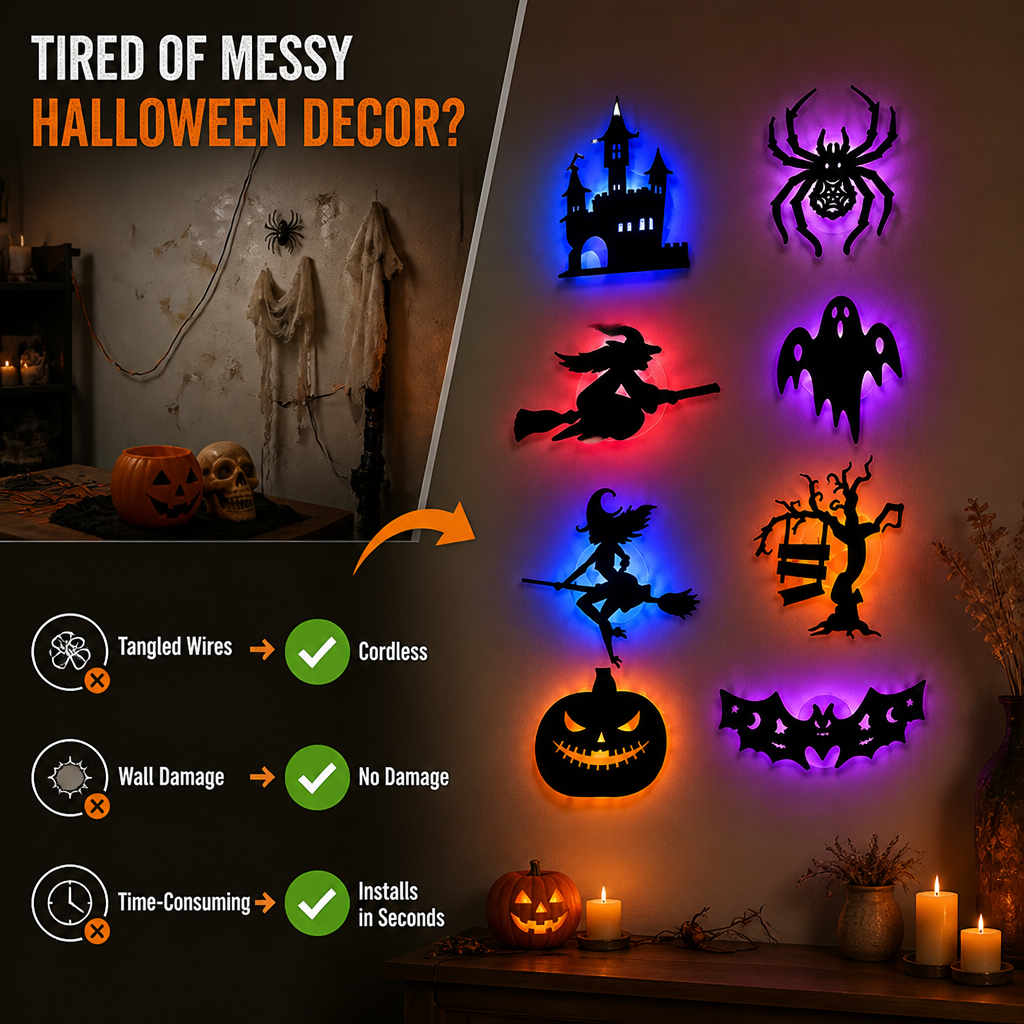 PhantomGlow™ LED Silhouette Lights — Instantly Transform Your Home Into a Spine-Chilling Masterpiece