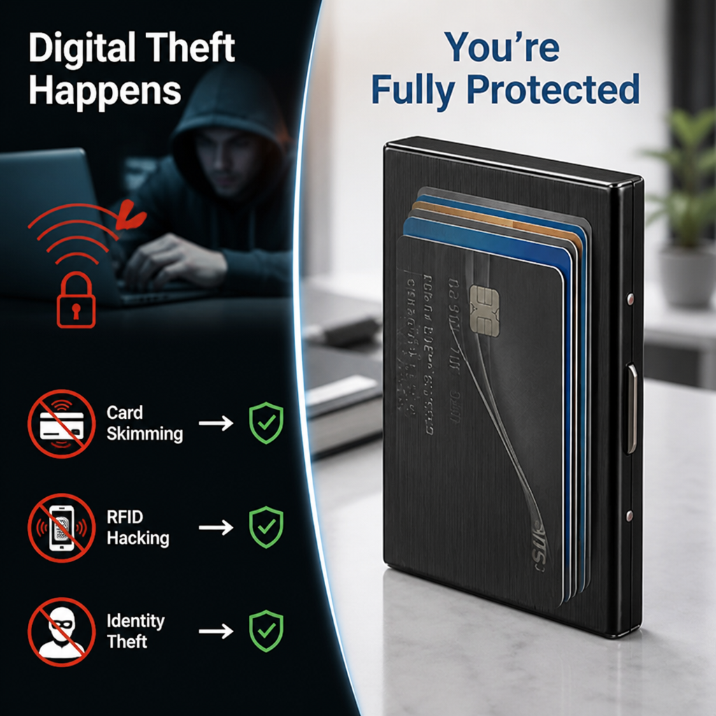 AeroGuard™ — Carry Confidence with Invisible, Bulletproof Card Protection