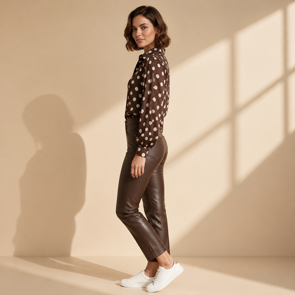 LyraLuxe™ Polka Shirt — Feel Confident, Fresh, and Effortlessly Stunning All Day