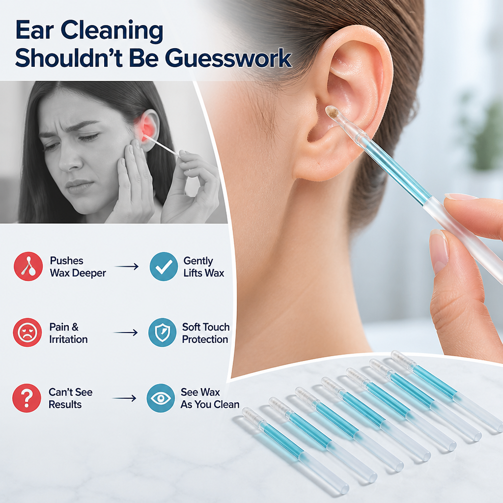 Earvexa™ Ear Cleaning Sticks — Finally See and Feel the Pure, Gentle Clean You Deserve