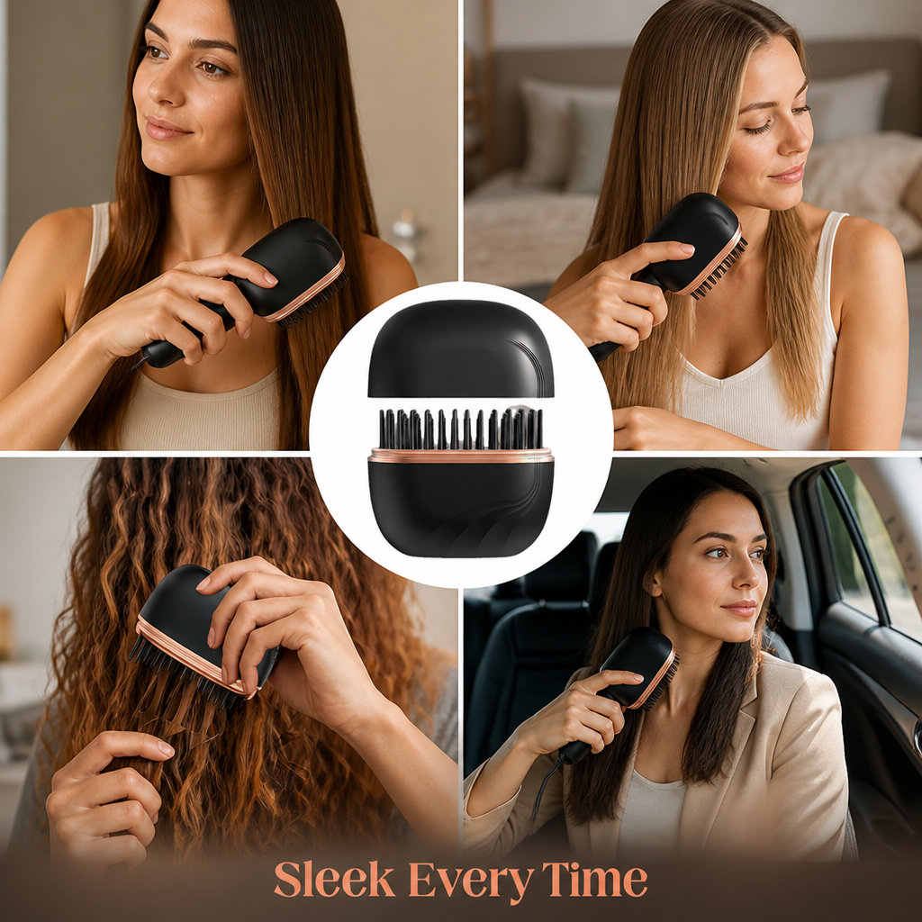 GlideSilk™ Cordless Straightening Comb — Effortless Shine and Smoothness Anytime, Anywhere