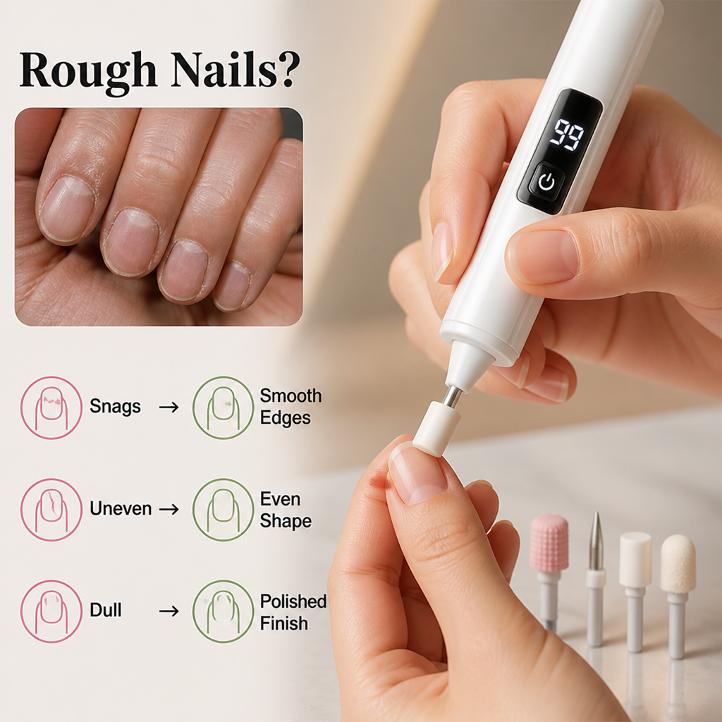VeloraNail™ — Turn rough edges into a polished, put-together manicure at home