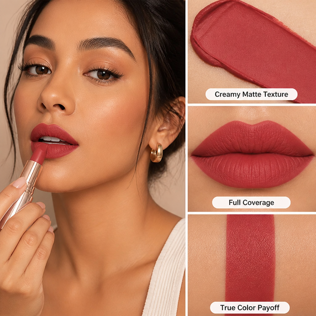VelvetStay™ — Bold, polished lips that last all day without constant touch-ups