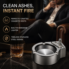 EmberEase™ — Command Every Smoke Break with Spotless Style and Instant Fire