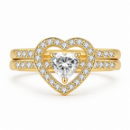LumaHeart™ Halo Ring Set — Ignite Passion with Every Sparkling Glance