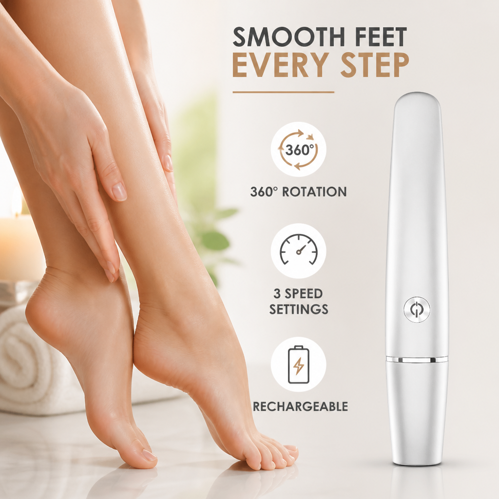 SilkStride™ Electric Foot Refiner — Reveal irresistibly soft feet that boost your confidence every step you take