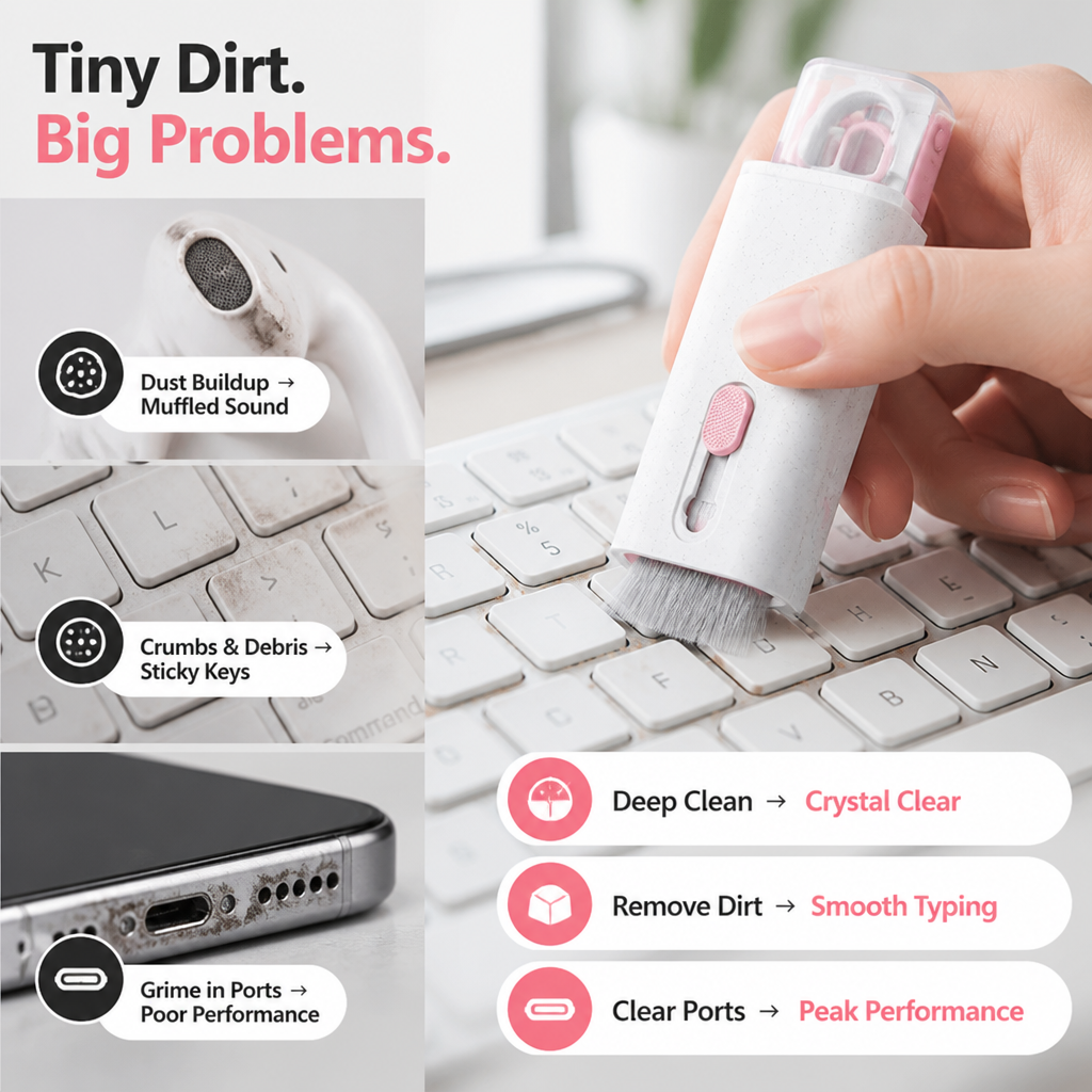 SwiftSweep™ Precision Cleaning Pen — Pocket Power to Make Your Tech Sparkle Like New