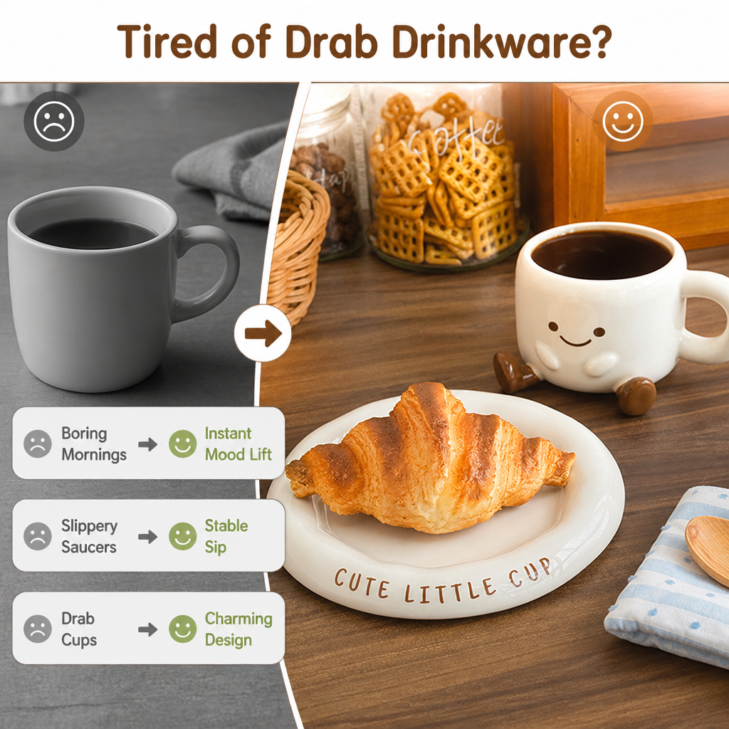 VelariJoy™ Cup & Saucer — Turn Every Sip Into a Smile and Uplift Your Day