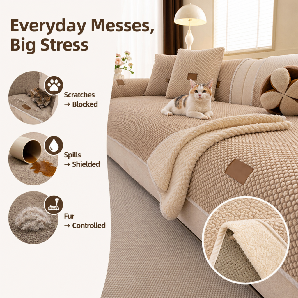 SofaSoothe™ — Sink Into Cozy Comfort, Worry Less About Everyday Messes