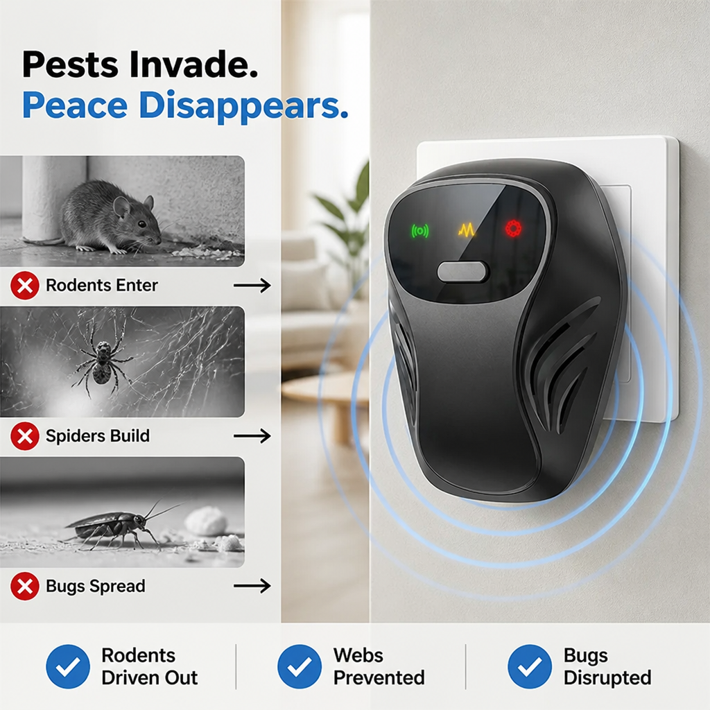 SereneGuard™ — Reclaim Your Home with Quiet, Chemical-Free Pest Freedom