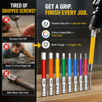 Hexivaro™ Magnetic Screwdriver Bit Set — Never Drop a Screw, Master Every Job with Confidence (8pcs)