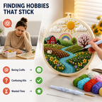 VistaThread™ Punch Needle Kit — Create Stunning Art That Warms Your Heart and Sparks Joy Instantly