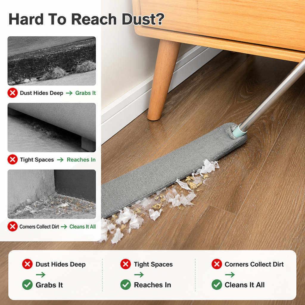 SwiftSweep™ Dust Cloth — Effortlessly Erase Dust from Every Impossible Corner
