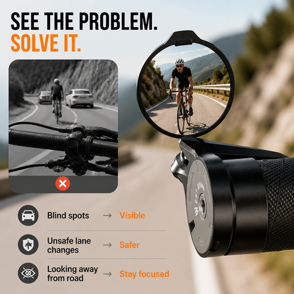 BladeSight™ — Own Every Ride with Crystal-Clear, 360° Rear Vision
