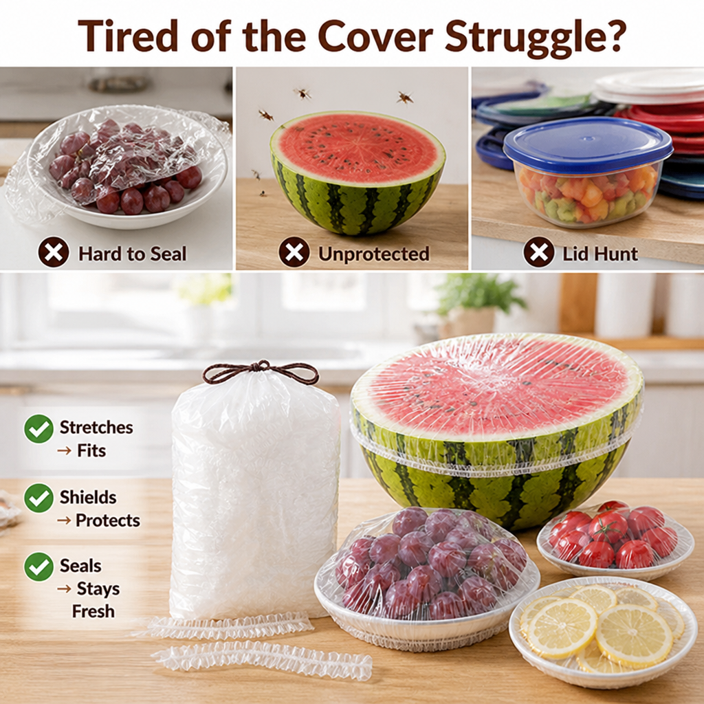 StretchKeep™ — Cover leftovers in seconds, without the lid hunt or plastic-wrap struggle