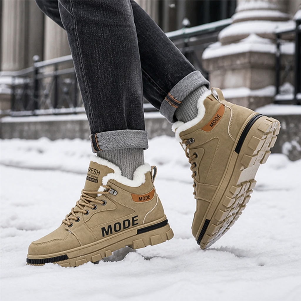 BlazeStride™ — Own Winter with Warm, Dry, Slip-Free Confidence