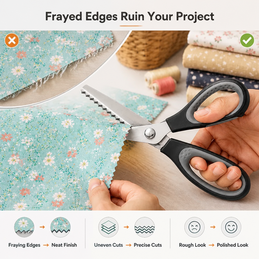 ZigzagEase™ — Turn Frayed Edges Into Polished Finishes in One Cut