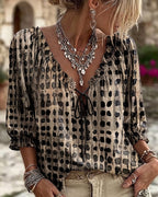 LunaFleur™ Dot Blouse — Flaunt Your Feminine Glow with Effortless Comfort and Style