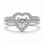 LumaHeart™ Halo Ring Set — Ignite Passion with Every Sparkling Glance