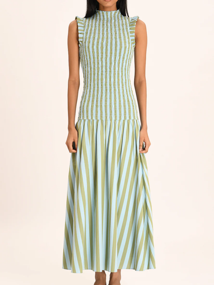 SerenLuxe™ Stripe Maxi Dress — Feel Confident and Effortless in Every Move