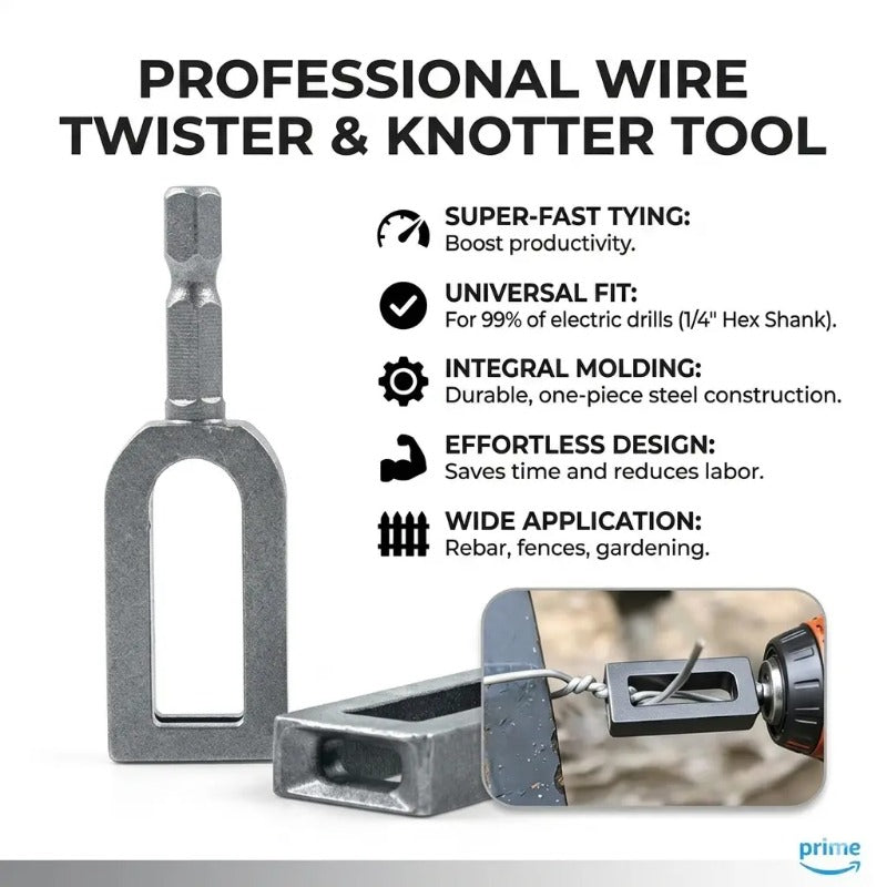 SteelGrip™ — Turn Your Drill Into a Powerhouse for Rock-Solid, Effortless Wire Ties